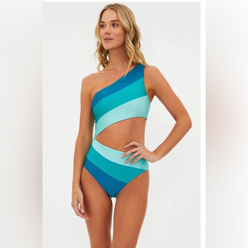 Beach Riot Joyce One Piece Cosmic Colorblock, Large, $168 - Picture 2 of 10
